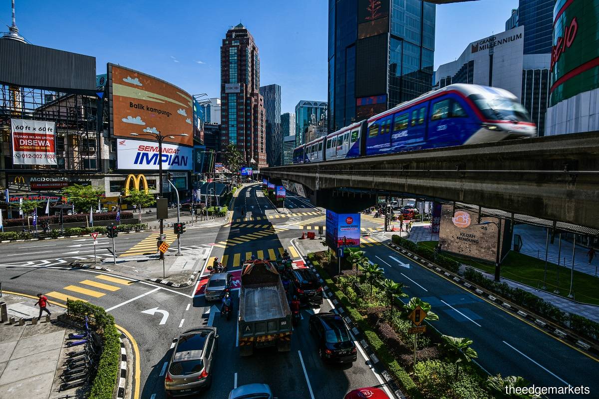 A view of Kuala Lumpur. The DOSM’s recent Business Tendency Statistics highlighted that business sentiment remained positive for 2Q22. (Photo by Zahid Izzani Mohd Said/The Edge)